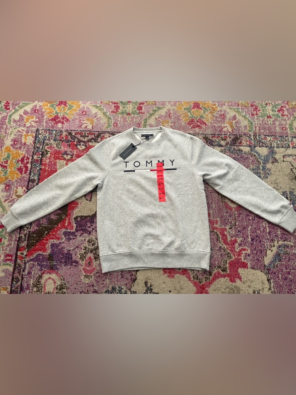 Tommy Hilfiger Light Gray Crewneck Sweatshirt with Logo